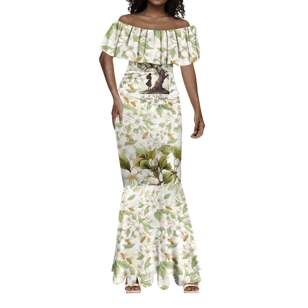 Zora Neale Hurston Mermaid Dress Floral Illustration Featuring Janie’s Dream from Their Eyes Were Watching God - Wonder Print Shop