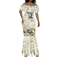 Zora Neale Hurston Mermaid Dress Floral Illustration Featuring Janie’s Dream from Their Eyes Were Watching God - Wonder Print Shop