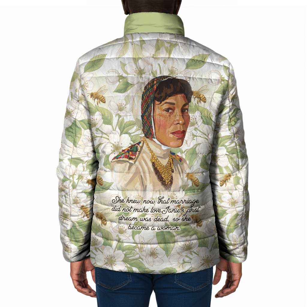Zora Neale Hurston Padded Jacket Floral Illustration Featuring Janie’s Dream from Their Eyes Were Watching God - Wonder Print Shop