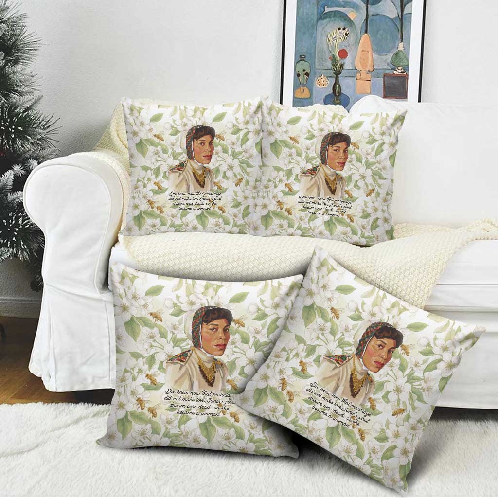 Zora Neale Hurston Pillow Cover Floral Illustration Featuring Janie’s Dream from Their Eyes Were Watching God - Wonder Print Shop