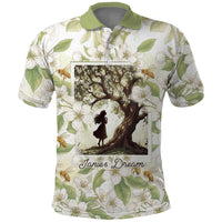 Zora Neale Hurston Polo Shirt Floral Illustration Featuring Janie’s Dream from Their Eyes Were Watching God - Wonder Print Shop
