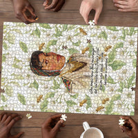 Zora Neale Hurston Puzzle Floral Illustration Featuring Janie’s Dream from Their Eyes Were Watching God - Wonder Print Shop