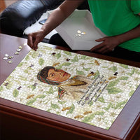 Zora Neale Hurston Puzzle Floral Illustration Featuring Janie’s Dream from Their Eyes Were Watching God - Wonder Print Shop