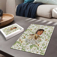 Zora Neale Hurston Puzzle Floral Illustration Featuring Janie’s Dream from Their Eyes Were Watching God - Wonder Print Shop