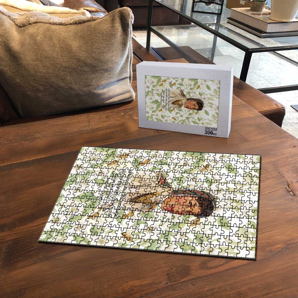 Zora Neale Hurston Puzzle Floral Illustration Featuring Janie’s Dream from Their Eyes Were Watching God - Wonder Print Shop