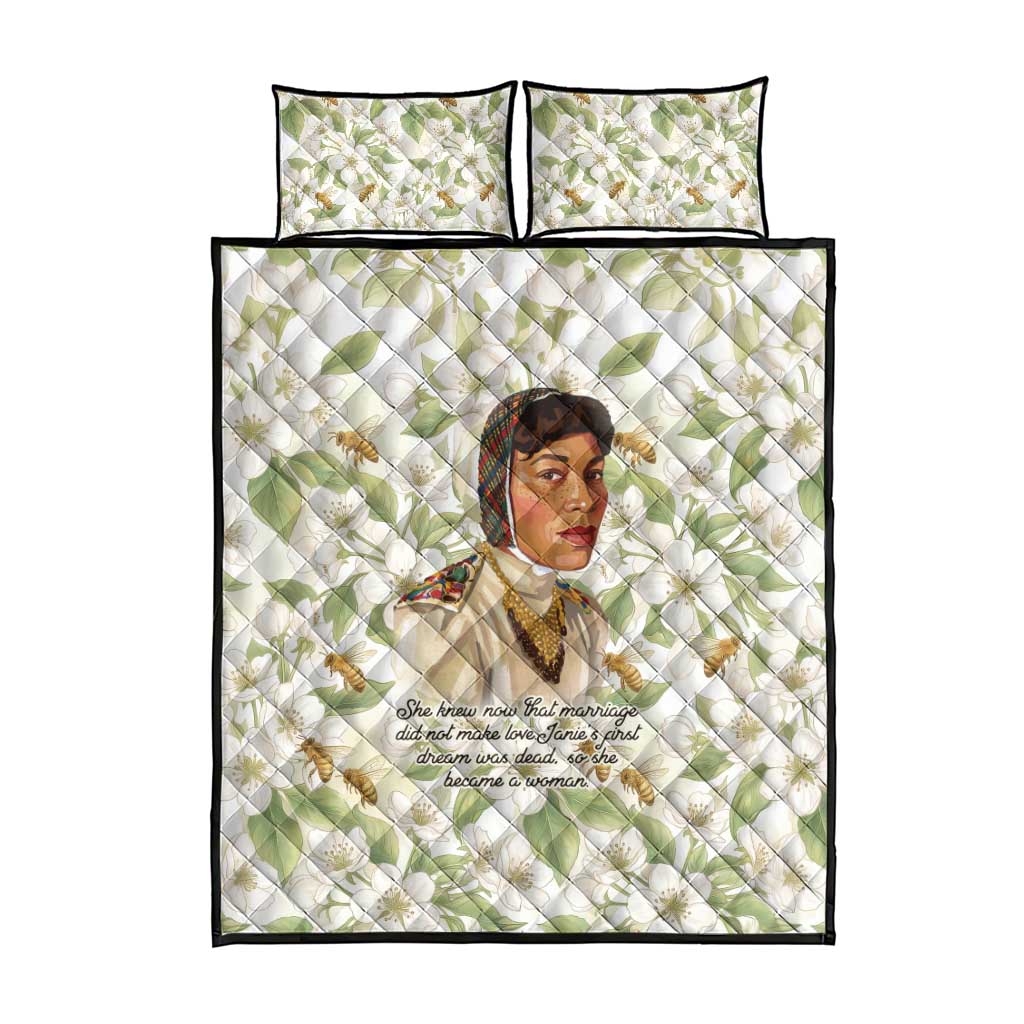 Zora Neale Hurston Quilt Bed Set Floral Illustration Featuring Janie’s Dream from Their Eyes Were Watching God - Wonder Print Shop