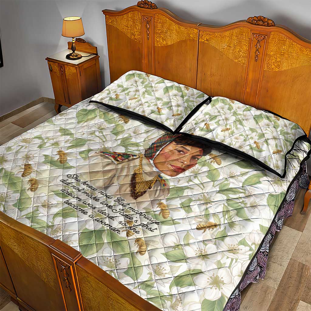 Zora Neale Hurston Quilt Bed Set Floral Illustration Featuring Janie’s Dream from Their Eyes Were Watching God - Wonder Print Shop