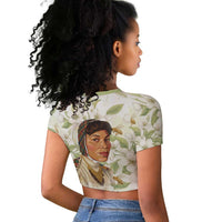 Zora Neale Hurston Raglan Cropped T shirt Floral Illustration Featuring Janie’s Dream from Their Eyes Were Watching God - Wonder Print Shop
