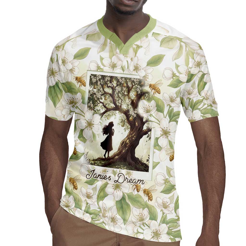 Zora Neale Hurston Rugby Jersey Floral Illustration Featuring Janie’s Dream from Their Eyes Were Watching God - Wonder Print Shop