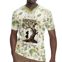 Zora Neale Hurston Rugby Jersey Floral Illustration Featuring Janie’s Dream from Their Eyes Were Watching God - Wonder Print Shop