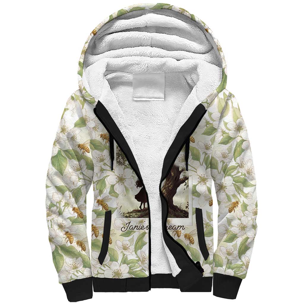 Zora Neale Hurston Sherpa Hoodie Floral Illustration Featuring Janie’s Dream from Their Eyes Were Watching God - Wonder Print Shop