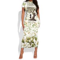 Zora Neale Hurston Short Sleeve Bodycon Dress Floral Illustration Featuring Janie’s Dream from Their Eyes Were Watching God - Wonder Print Shop