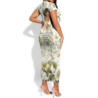 Zora Neale Hurston Short Sleeve Bodycon Dress Floral Illustration Featuring Janie’s Dream from Their Eyes Were Watching God - Wonder Print Shop