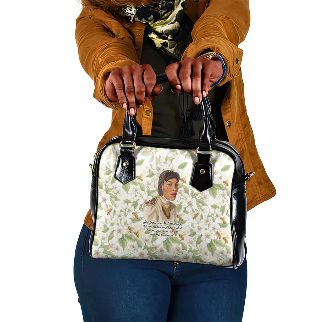 Zora Neale Hurston Shoulder Handbag Floral Illustration Featuring Janie’s Dream from Their Eyes Were Watching God - Wonder Print Shop
