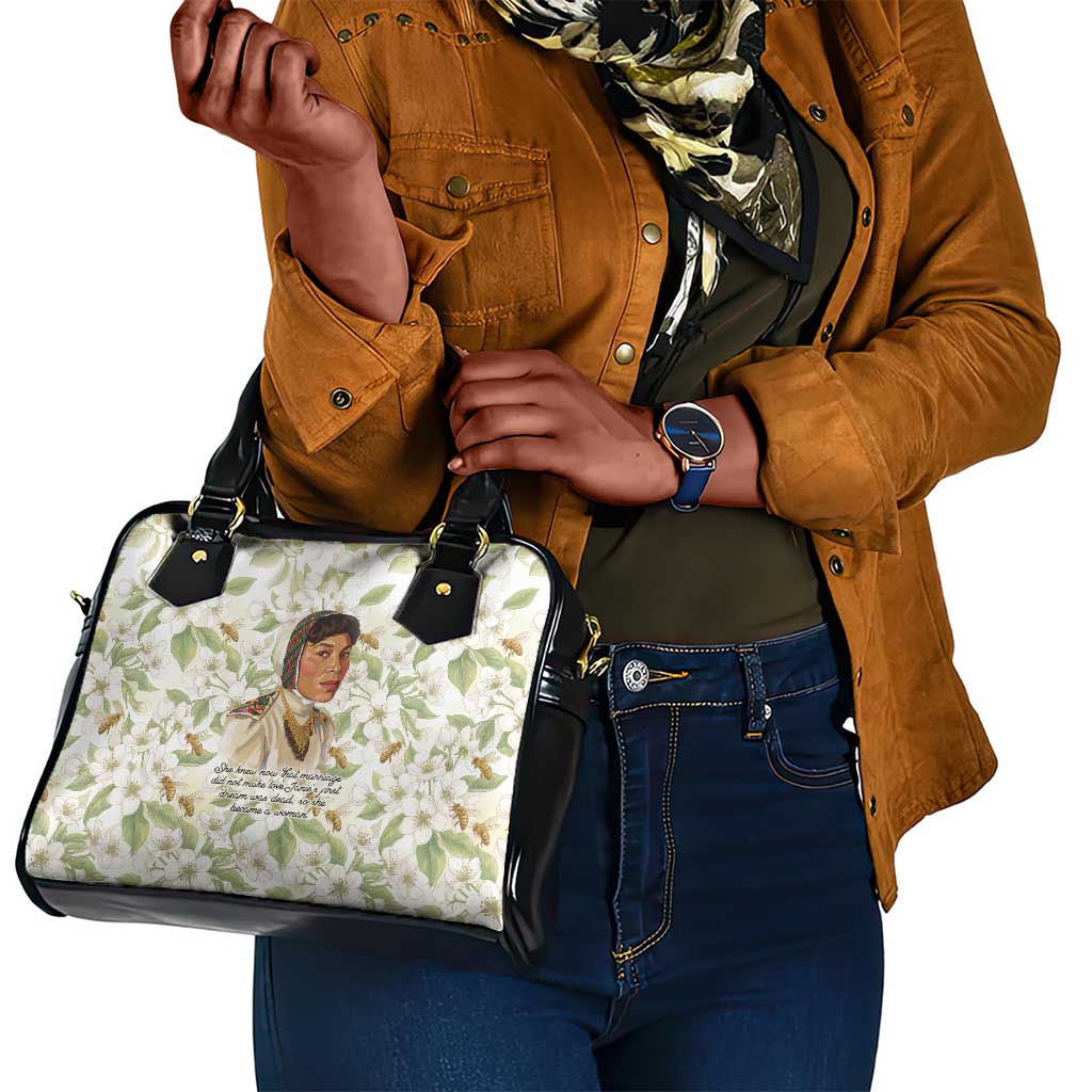Zora Neale Hurston Shoulder Handbag Floral Illustration Featuring Janie’s Dream from Their Eyes Were Watching God - Wonder Print Shop