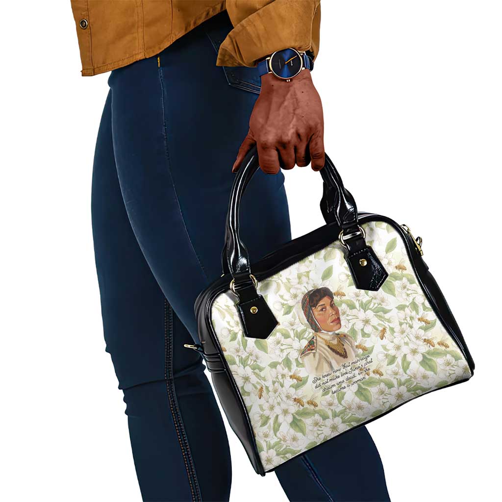 Zora Neale Hurston Shoulder Handbag Floral Illustration Featuring Janie’s Dream from Their Eyes Were Watching God - Wonder Print Shop