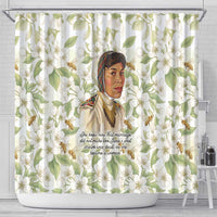 Zora Neale Hurston Shower Curtain Floral Illustration Featuring Janie’s Dream from Their Eyes Were Watching God - Wonder Print Shop