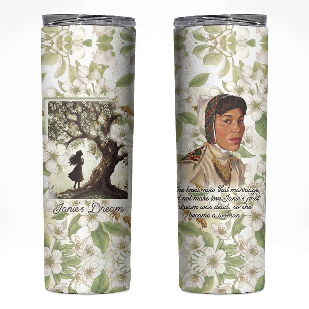 Zora Neale Hurston Skinny Tumbler Floral Illustration Featuring Janie’s Dream from Their Eyes Were Watching God - Wonder Print Shop