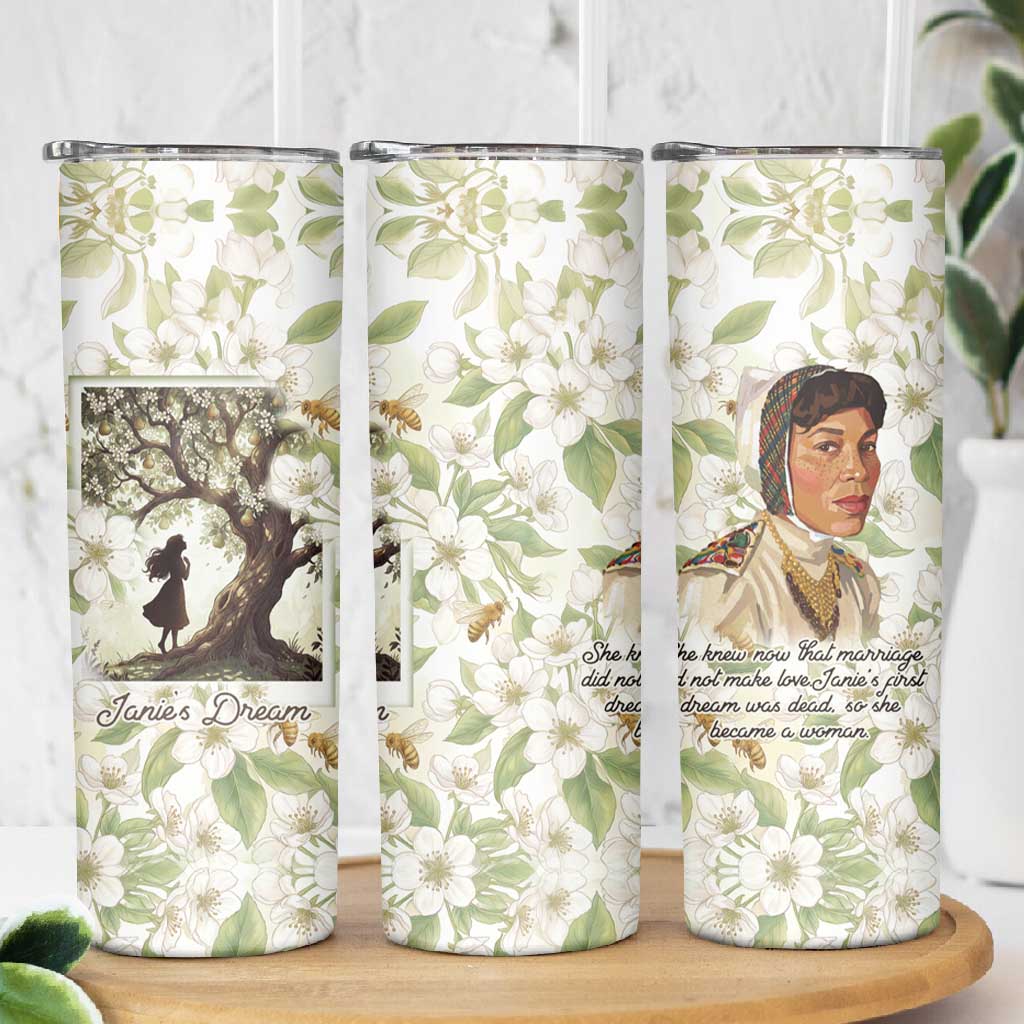 Zora Neale Hurston Skinny Tumbler Floral Illustration Featuring Janie’s Dream from Their Eyes Were Watching God - Wonder Print Shop