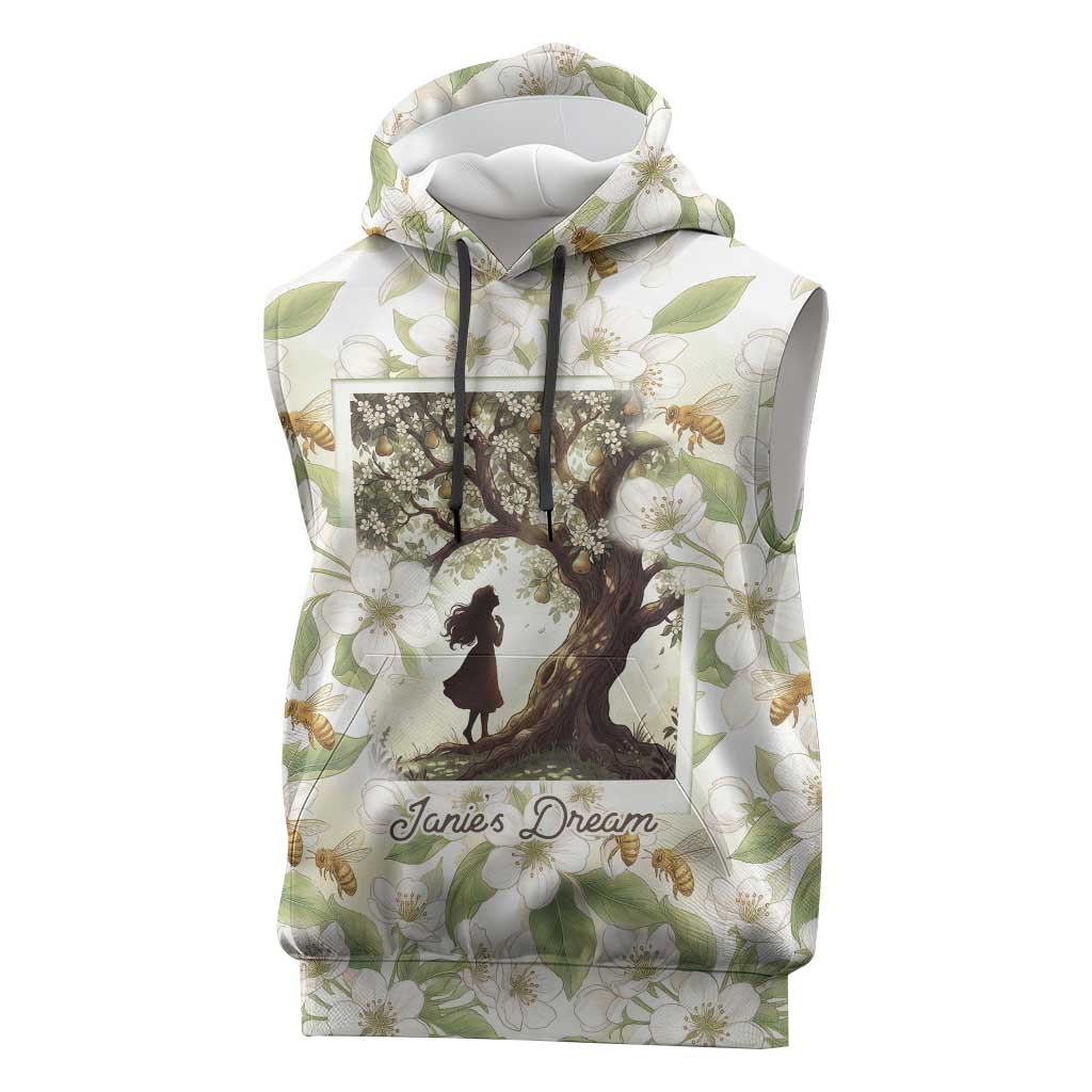 Zora Neale Hurston Sleeveless Hoodie Floral Illustration Featuring Janie’s Dream from Their Eyes Were Watching God - Wonder Print Shop