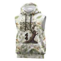 Zora Neale Hurston Sleeveless Hoodie Floral Illustration Featuring Janie’s Dream from Their Eyes Were Watching God - Wonder Print Shop