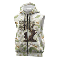 Zora Neale Hurston Sleeveless Zip Hoodie Floral Illustration Featuring Janie’s Dream from Their Eyes Were Watching God - Wonder Print Shop