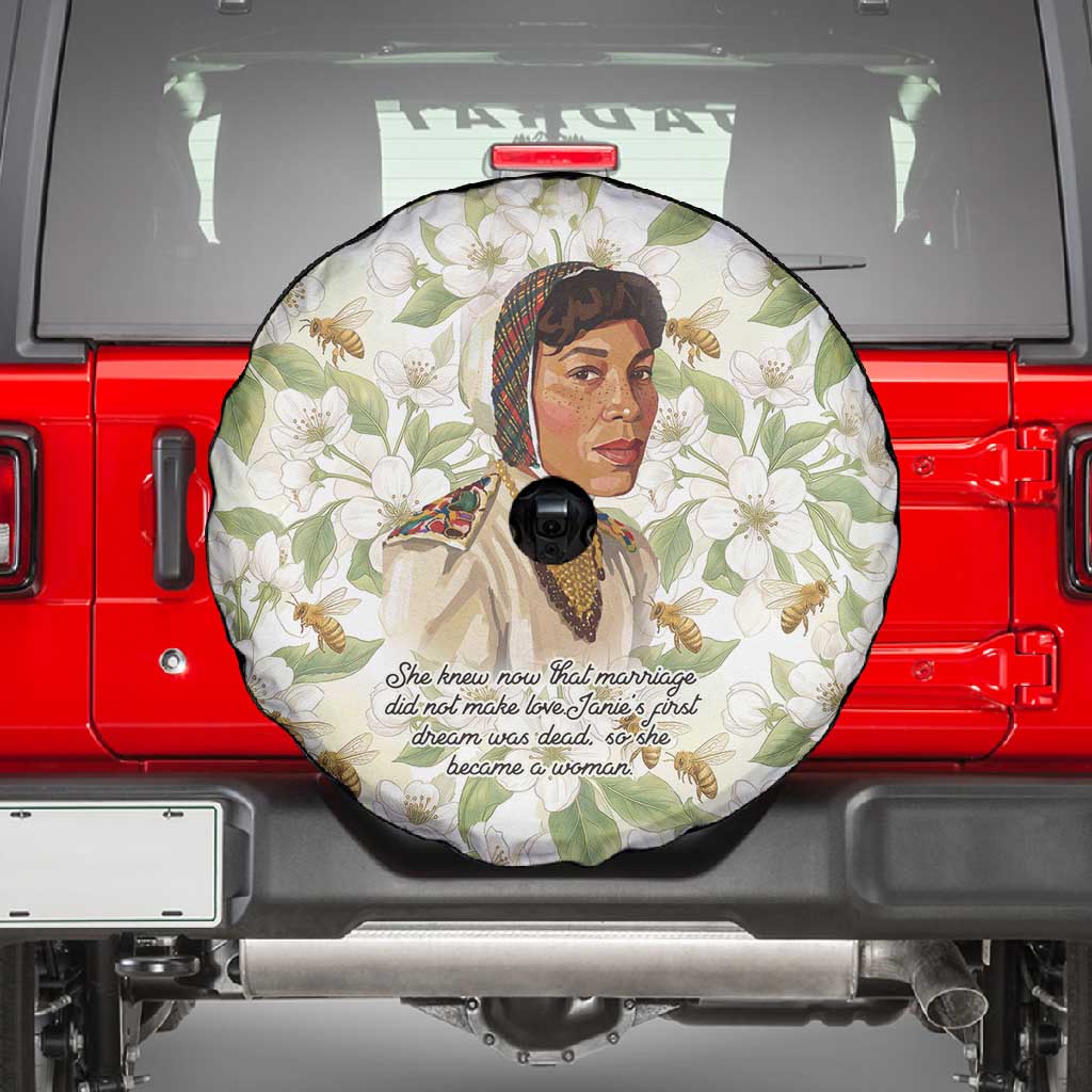 Zora Neale Hurston Spare Tire Cover Floral Illustration Featuring Janie’s Dream from Their Eyes Were Watching God - Wonder Print Shop