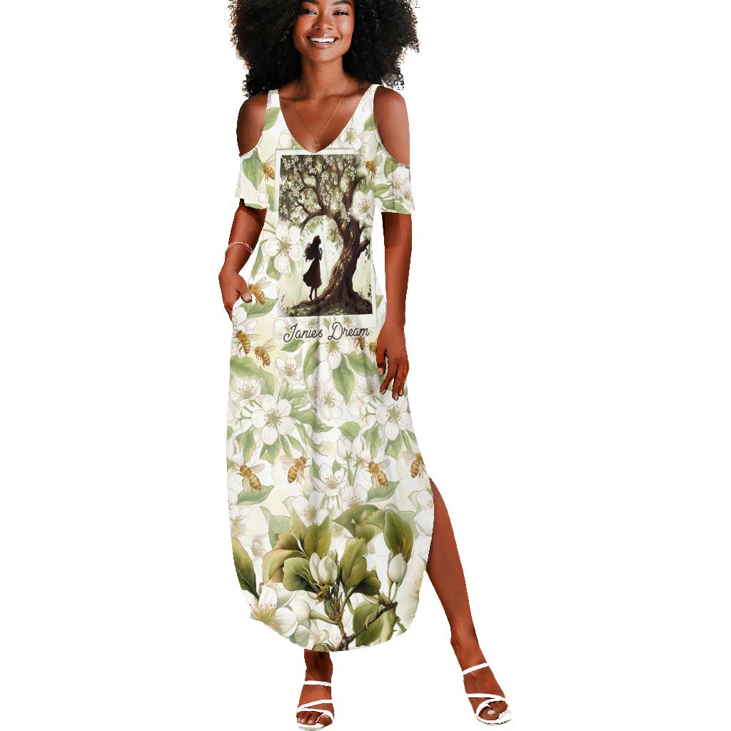 Zora Neale Hurston Summer Maxi Dress Floral Illustration Featuring Janie’s Dream from Their Eyes Were Watching God - Wonder Print Shop