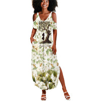 Zora Neale Hurston Summer Maxi Dress Floral Illustration Featuring Janie’s Dream from Their Eyes Were Watching God - Wonder Print Shop