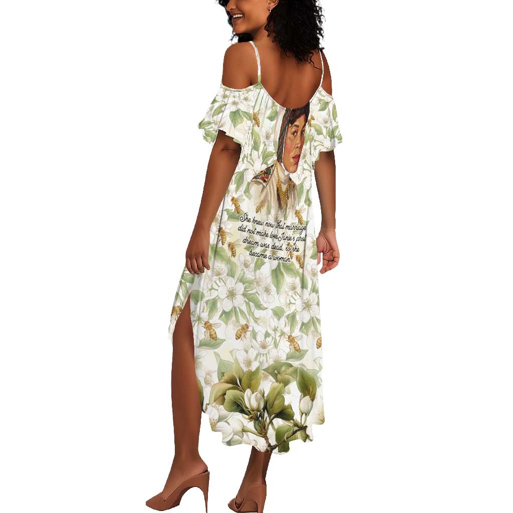 Zora Neale Hurston Summer Maxi Dress Floral Illustration Featuring Janie’s Dream from Their Eyes Were Watching God - Wonder Print Shop