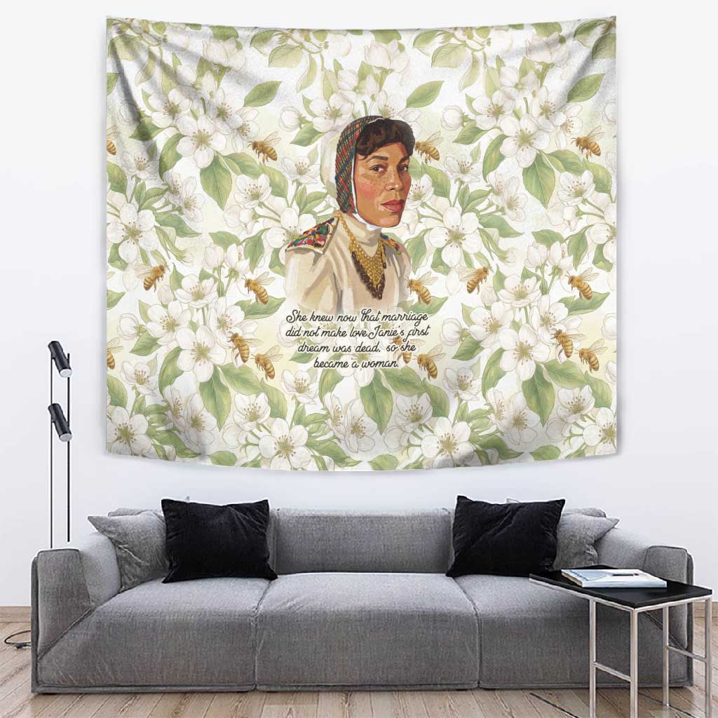 Zora Neale Hurston Tapestry Floral Illustration Featuring Janie’s Dream from Their Eyes Were Watching God - Wonder Print Shop