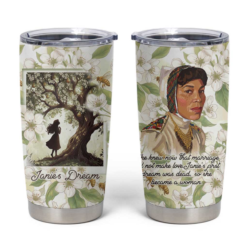 Zora Neale Hurston Tumbler Cup Floral Illustration Featuring Janie’s Dream from Their Eyes Were Watching God - Wonder Print Shop
