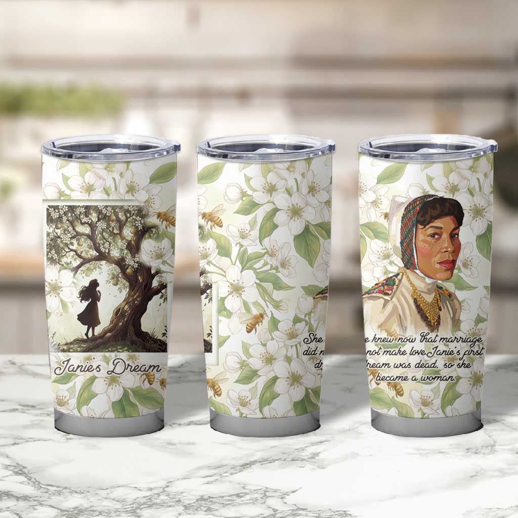 Zora Neale Hurston Tumbler Cup Floral Illustration Featuring Janie’s Dream from Their Eyes Were Watching God - Wonder Print Shop