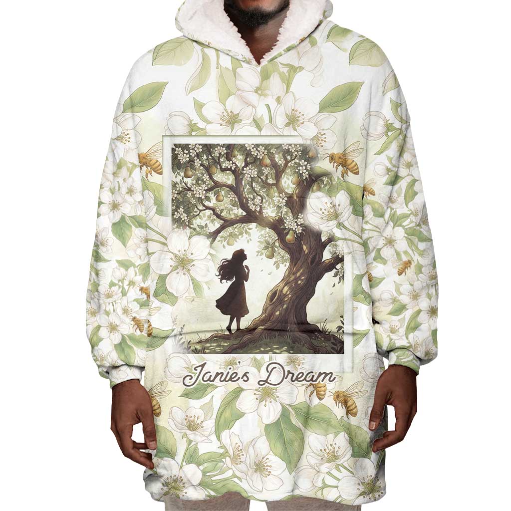 Zora Neale Hurston Wearable Blanket Hoodie Floral Illustration Featuring Janie’s Dream from Their Eyes Were Watching God - Wonder Print Shop