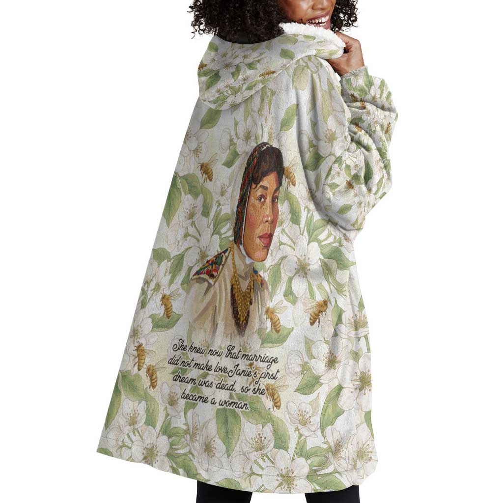 Zora Neale Hurston Wearable Blanket Hoodie Floral Illustration Featuring Janie’s Dream from Their Eyes Were Watching God - Wonder Print Shop