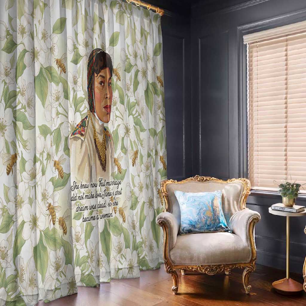 Zora Neale Hurston Window Curtain Floral Illustration Featuring Janie’s Dream from Their Eyes Were Watching God - Wonder Print Shop