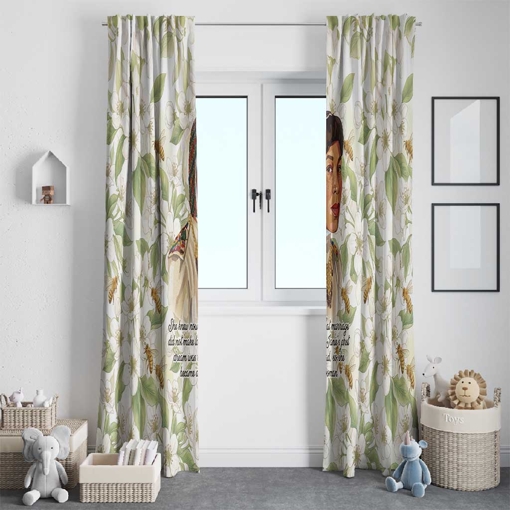 Zora Neale Hurston Window Curtain Floral Illustration Featuring Janie’s Dream from Their Eyes Were Watching God - Wonder Print Shop