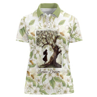 Zora Neale Hurston Women Polo Shirt Floral Illustration Featuring Janie’s Dream from Their Eyes Were Watching God - Wonder Print Shop