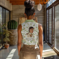 Zora Neale Hurston Women Sleeveless Polo Shirt Floral Illustration Featuring Janie’s Dream from Their Eyes Were Watching God - Wonder Print Shop