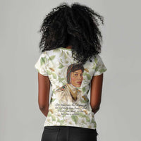 Zora Neale Hurston Women V-Neck T-Shirt Floral Illustration Featuring Janie’s Dream from Their Eyes Were Watching God - Wonder Print Shop