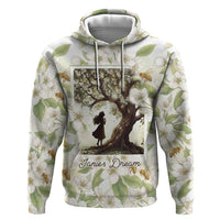 Zora Neale Hurston Zip Hoodie Floral Illustration Featuring Janie’s Dream from Their Eyes Were Watching God - Wonder Print Shop
