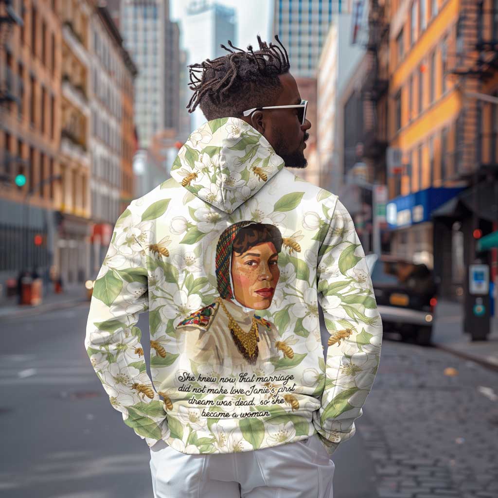 Zora Neale Hurston Zip Hoodie Floral Illustration Featuring Janie’s Dream from Their Eyes Were Watching God - Wonder Print Shop