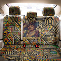Zora Neale Hurston Back Car Seat Cover Bold Kente and Art Deco Pattern - I Am Not Tragically Colored - Wonder Print Shop