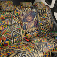 Zora Neale Hurston Back Car Seat Cover Bold Kente and Art Deco Pattern - I Am Not Tragically Colored - Wonder Print Shop