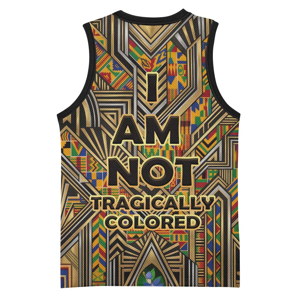 Zora Neale Hurston Basketball Jersey Bold Kente and Art Deco Pattern - I Am Not Tragically Colored - Wonder Print Shop