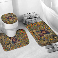 Zora Neale Hurston Bathroom Set Bold Kente and Art Deco Pattern - I Am Not Tragically Colored - Wonder Print Shop