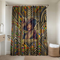 Zora Neale Hurston Bathroom Set Bold Kente and Art Deco Pattern - I Am Not Tragically Colored - Wonder Print Shop