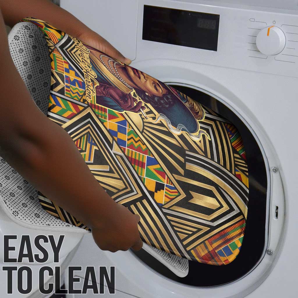 Zora Neale Hurston Bathroom Set Bold Kente and Art Deco Pattern - I Am Not Tragically Colored - Wonder Print Shop