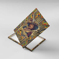 Zora Neale Hurston Canvas Wall Art Bold Kente and Art Deco Pattern - I Am Not Tragically Colored - Wonder Print Shop