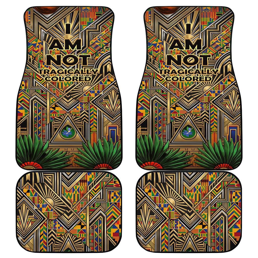 Zora Neale Hurston Car Mats Bold Kente and Art Deco Pattern - I Am Not Tragically Colored - Wonder Print Shop